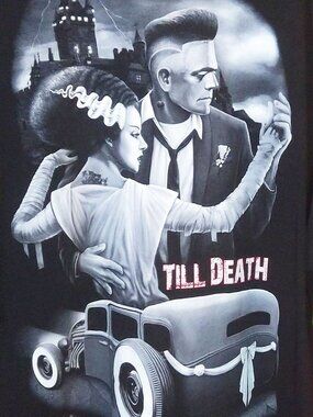 MEN'S FRESH CUT SHIRT FRANKENSTEIN TILL DEATH BRIDE MENS SIZE 4XL (4X-LARGE)